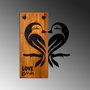 Wallity Love Birds 5 Escultura de pared de madera y metal
